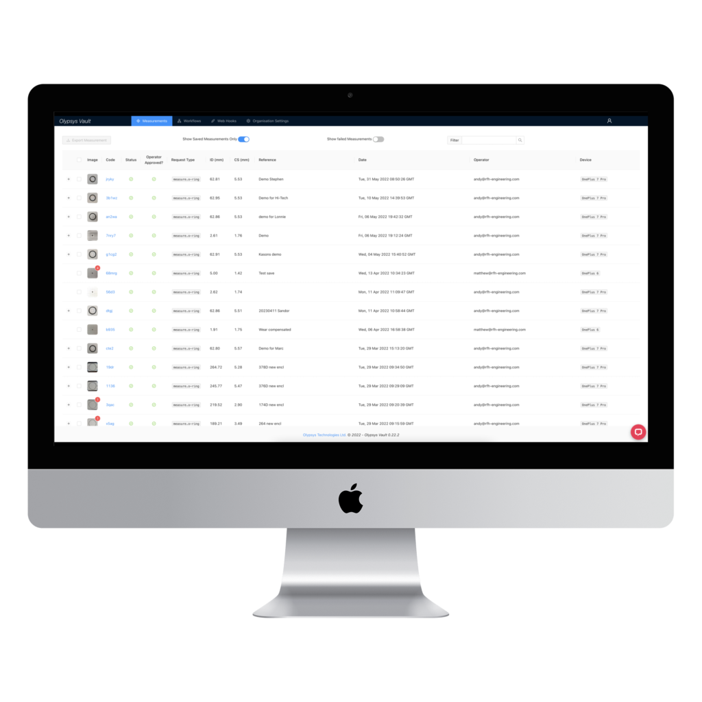 Olypsys Data Management Dashboard